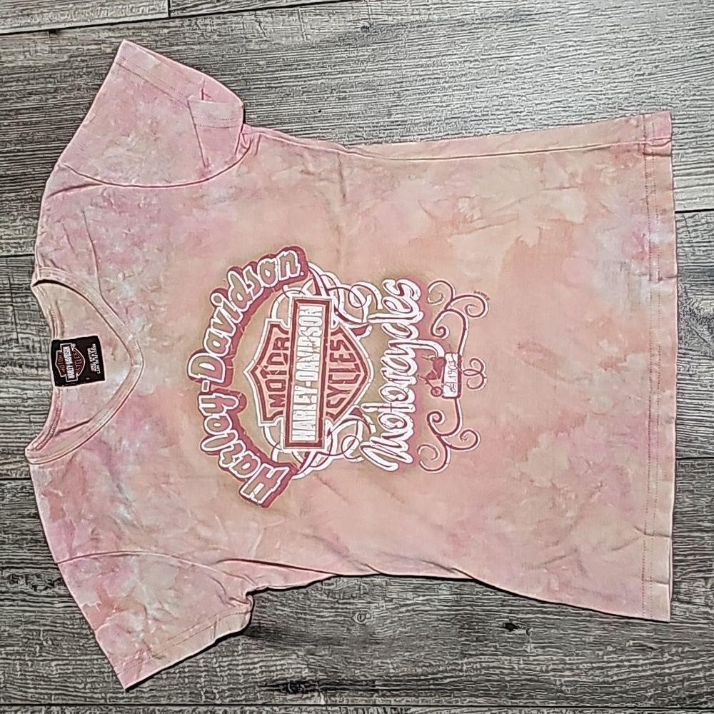 Harley-Davidson Tie Dye V-Neck Made in U.S.A T Shirt